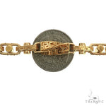 22K Yellow Gold Solid Greek Key Links Chain 28 Inches 7.5mm   67154 - Image 4