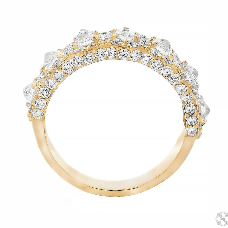 25 Pointer Upside Down Asscher Diamond Band 70833 - Image 4