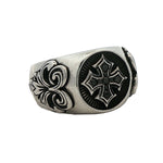 .925 Silver Antique Cross Ring 70895