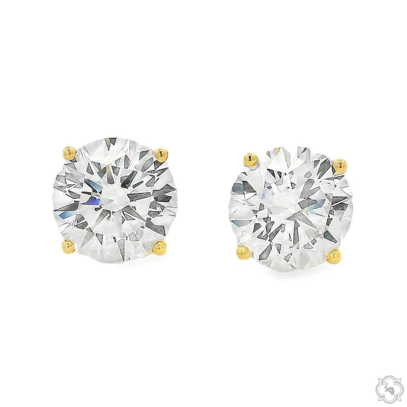 3 Ct each Diamond Stud Earrings 70768 - Image 1