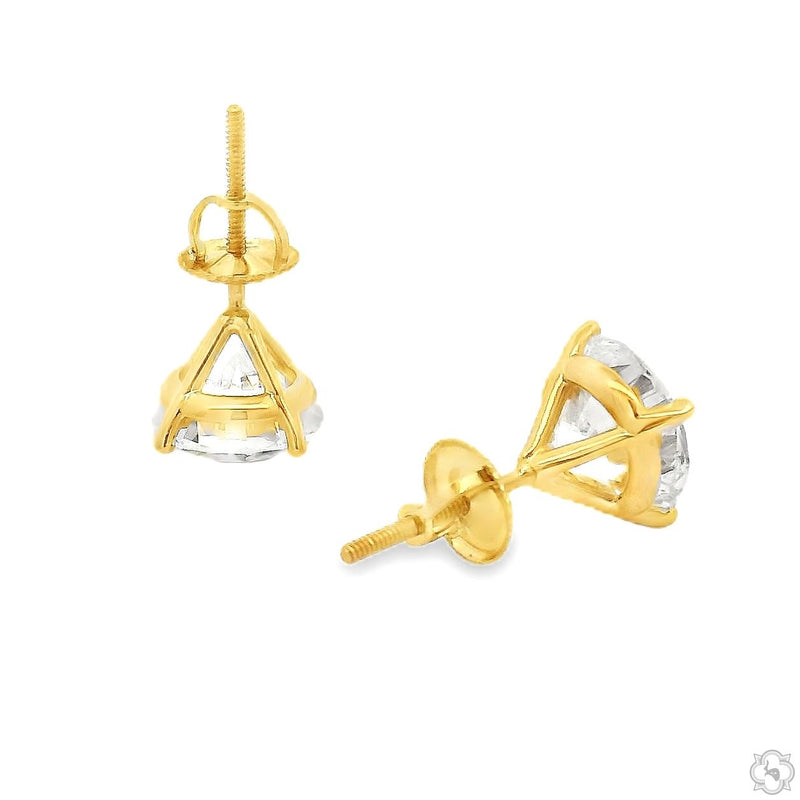 3 Ct each Diamond Stud Earrings 70768 - Image 5