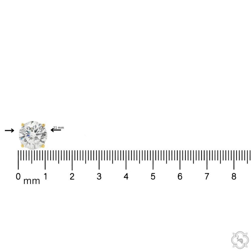 3 Ct each Diamond Stud Earrings 70768 - Image 6