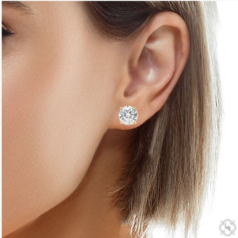 3 Ct each Diamond Stud Earrings 70768 - Image 7