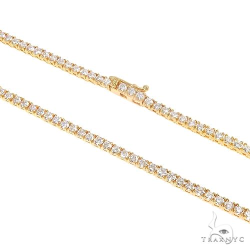 3 Pointer Parcel Diamond Tennis Chain 19.80Gr 21.7 Inches 2.4mm 69823 - Image 2
