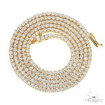 3 Pointer Parcel Diamond Tennis Chain 19.80Gr 21.7 Inches 2.4mm 69823 - Image 3