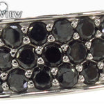 3 Row Black Diamond Ring 2 33425 - Image 3