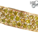 3 Row Canary Color Diamond Ring 2 28462 - Image 3