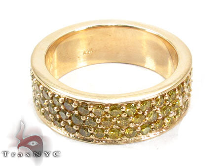 3 Row Canary Color Diamond Ring 2 28462 - Image 5
