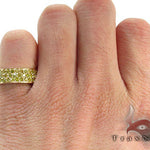 3 Row Canary Color Diamond Ring 2 28462 - Image 6
