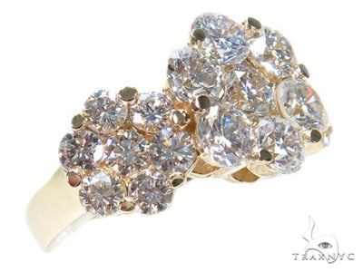 3 Row Chrysanthemum Diamond Ring 40827 - Image 1