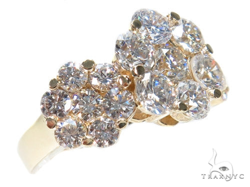 3 Row Chrysanthemum Diamond Ring 40827 - Image 1