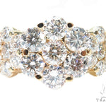 3 Row Chrysanthemum Diamond Ring 40827 - Image 2