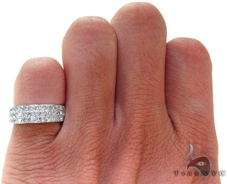 3 Row Pave Diamond Ring 20977 - Image 9