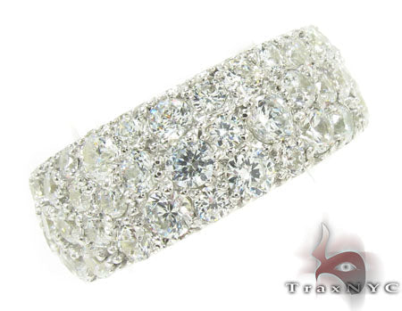 3 Row Pave Diamond Ring 31094 - Image 1