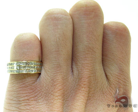 3 Row Princess Cut Diamond Ring 22583 - Image 9