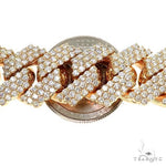 3 Row Prong Set Diamond Cuban Bracelet 67151 - Image 4