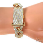 3 Row Prong Set Diamond Cuban Bracelet 67151 - Image 6