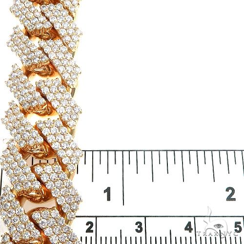 3 Row Prong Set Diamond Cuban Bracelet 67151 - Image 7