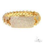 3 Row Prong Set Diamond Cuban Bracelet  67173 - Image 2