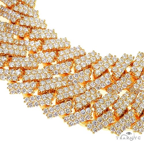 2  Row Prong Set Diamond Cuban Chain 66885 - Image 4