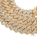 3 Row Prong Set Diamond Cuban Chain 66886 - Image 4