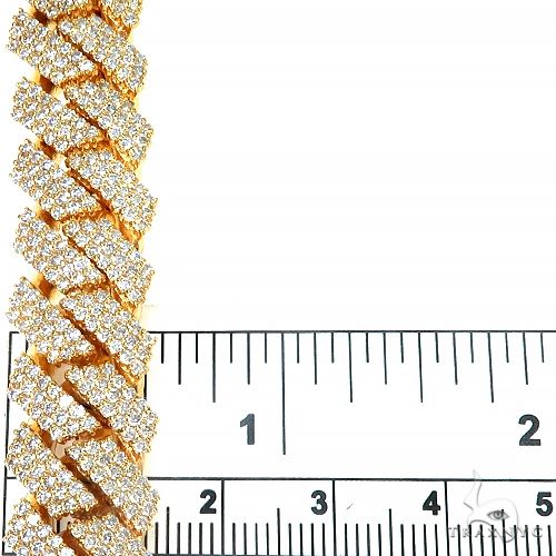 3 Row Prong Set Diamond Cuban Chain 66886 - Image 7