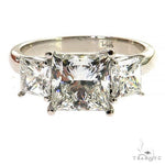 3 Stone Princess Cut Diamond Engagement Ring Lab 69141 - Image 1