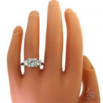 3 Stone Princess Cut Diamond Engagement Ring Lab 69141 - Image 7