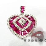 Mini Ruby Heart Pendant 3426 - Image 2