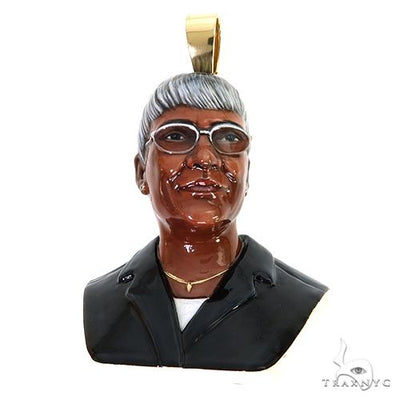 3D Torso Realistic Face Enamel Pendant 67867 - Image 1
