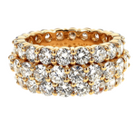 3 Row Eternity Diamond Ring 68853