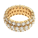 3 Row Eternity Diamond Ring 68853