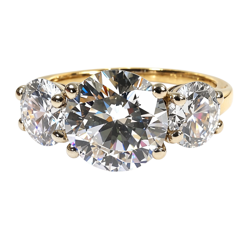 3 Stone Diamond Engagement Ring (Lab) 68232