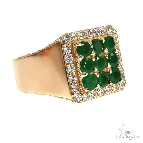 3x3 Emerald Diamond Ring 67677 - Image 2