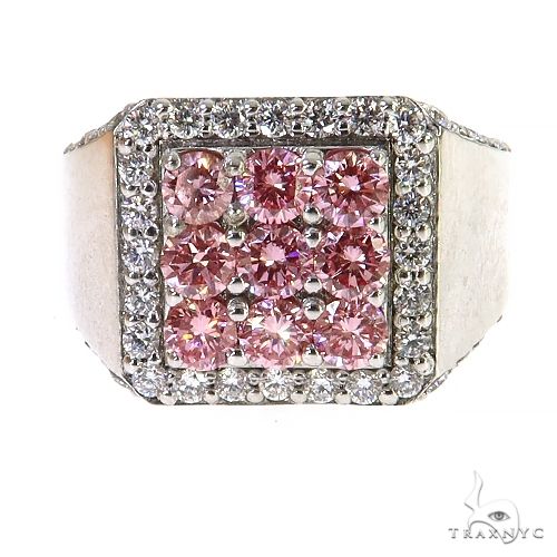 3x3 Pink Diamond Ring (Lab) 68823 - Image 1