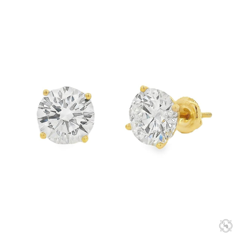 4 Ct each Diamond Stud Earrings 70865 - Image 3