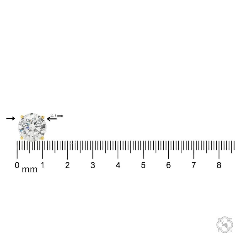 4 Ct each Diamond Stud Earrings 70865 - Image 6