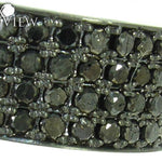 4 Row Black Diamond Ring 27872 - Image 3