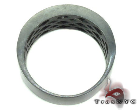 4 Row Black Diamond Ring 27872 - Image 5