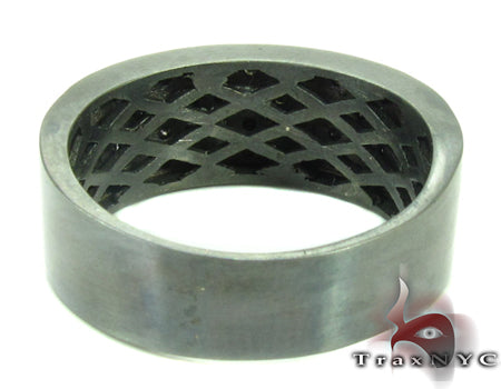 4 Row Black Diamond Ring 27872 - Image 6