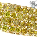 4 Row Canary Color Diamond Band 30984 - Image 3