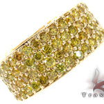 4 Row Canary Color Diamond Band 30984 - Image 4