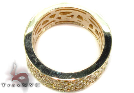4 Row Canary Color Diamond Band 30984 - Image 5