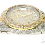 41mm Mens Two Tone 18K Yellow Gold and Stainless Steel  Fully Iced Pave Diamond DateJust Rolex Watch 66098 - Image 4