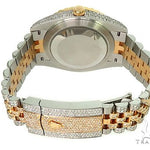 41mm Mens Two Tone 18K Yellow Gold and Stainless Steel  Fully Iced Pave Diamond DateJust Rolex Watch 66098 - Image 7