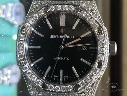 41mm Royal Oak Audemars Piguet Diamond Stainless Steel Watch 63891 - Image 1