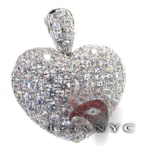 Iced Heart Pendant 4596 - Image 3