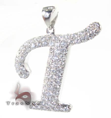 Frozen Initial T Pendant 4976 - Image 2
