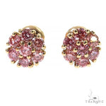 5 PT Pink Diamond Flower Earrings (Lab) 68528 - Image 1
