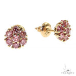 5 PT Pink Diamond Flower Earrings (Lab) 68528 - Image 2
